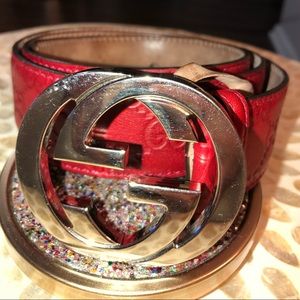 Red Gucci Belt